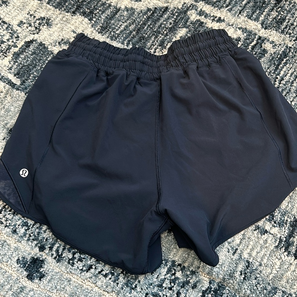 Navy Blue High Rise Hotty Hot Shorts Lululemon